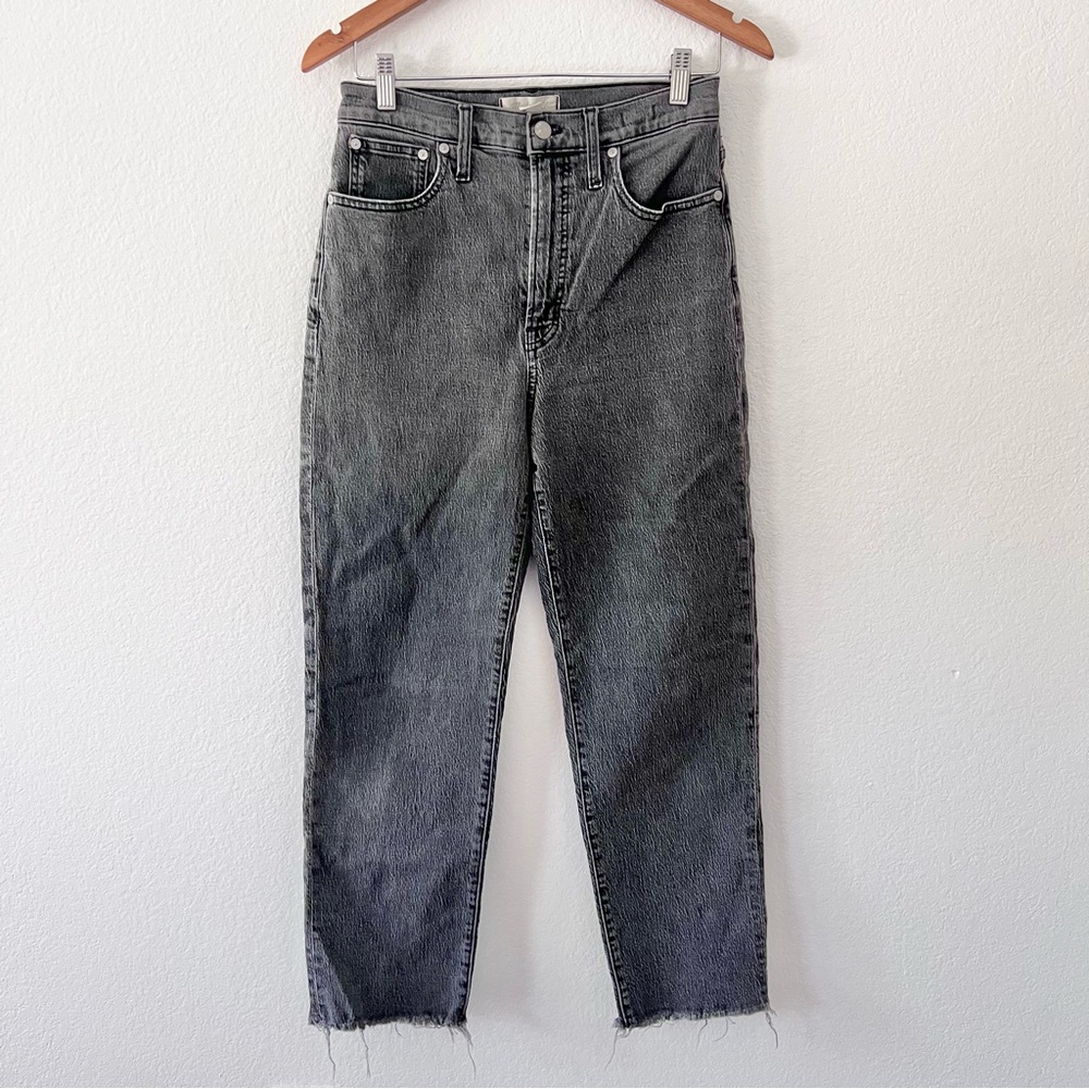 Madewell Washed Black Perfect Vintage Straight Jean Sz 27